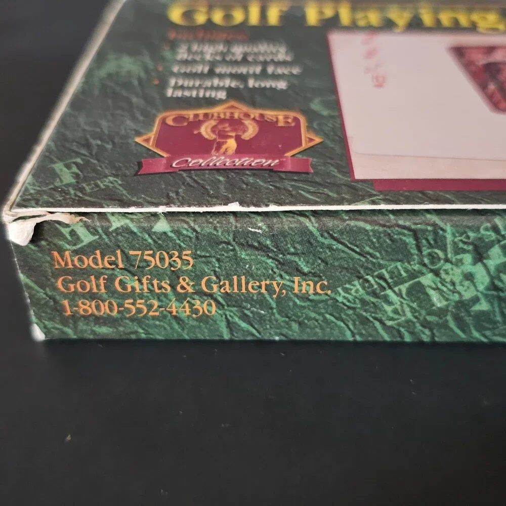 New Sealed Golf Playing Cards, 2 Decks, Open Box